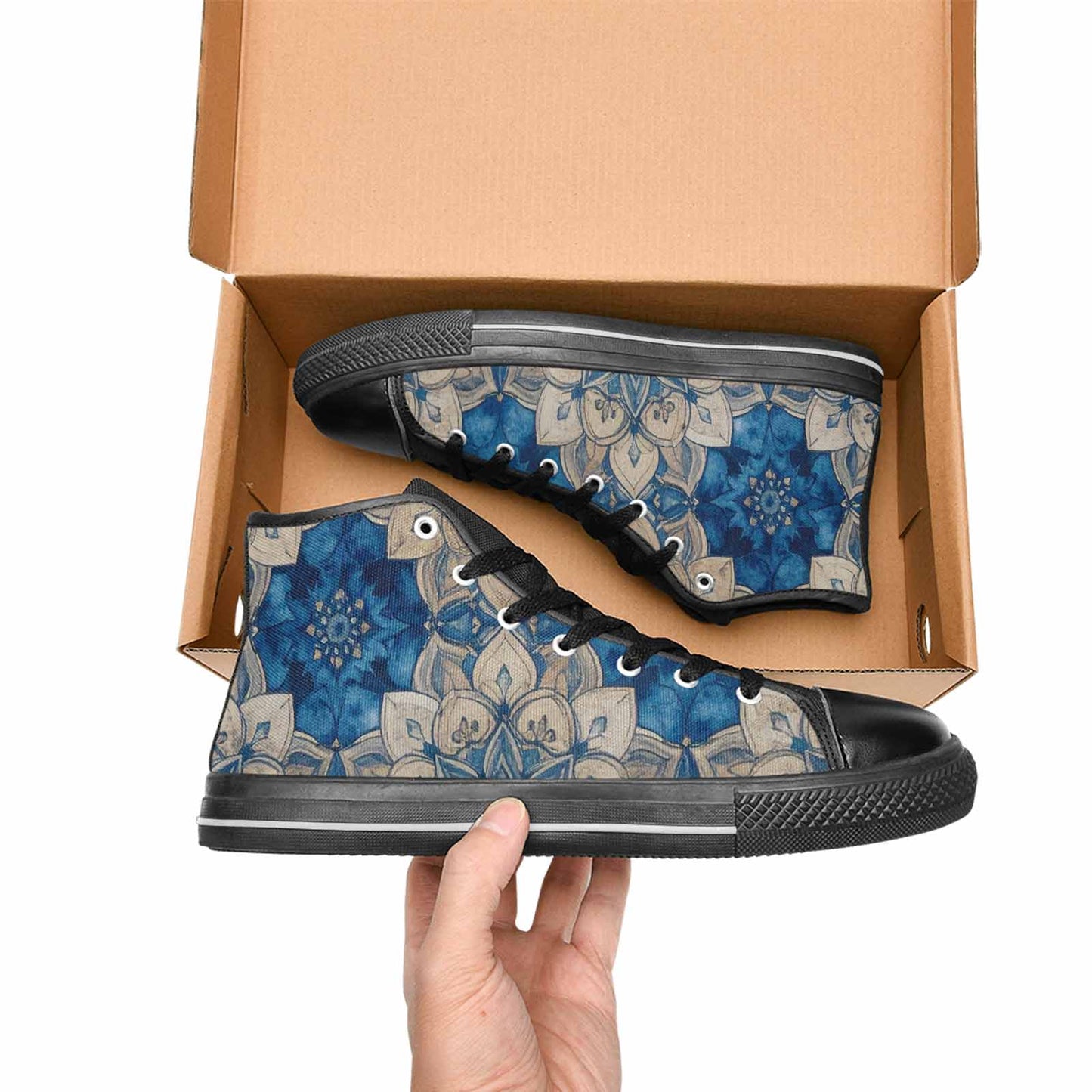 WOMEN'S Mandala High Top Canvas Surreal Shoes