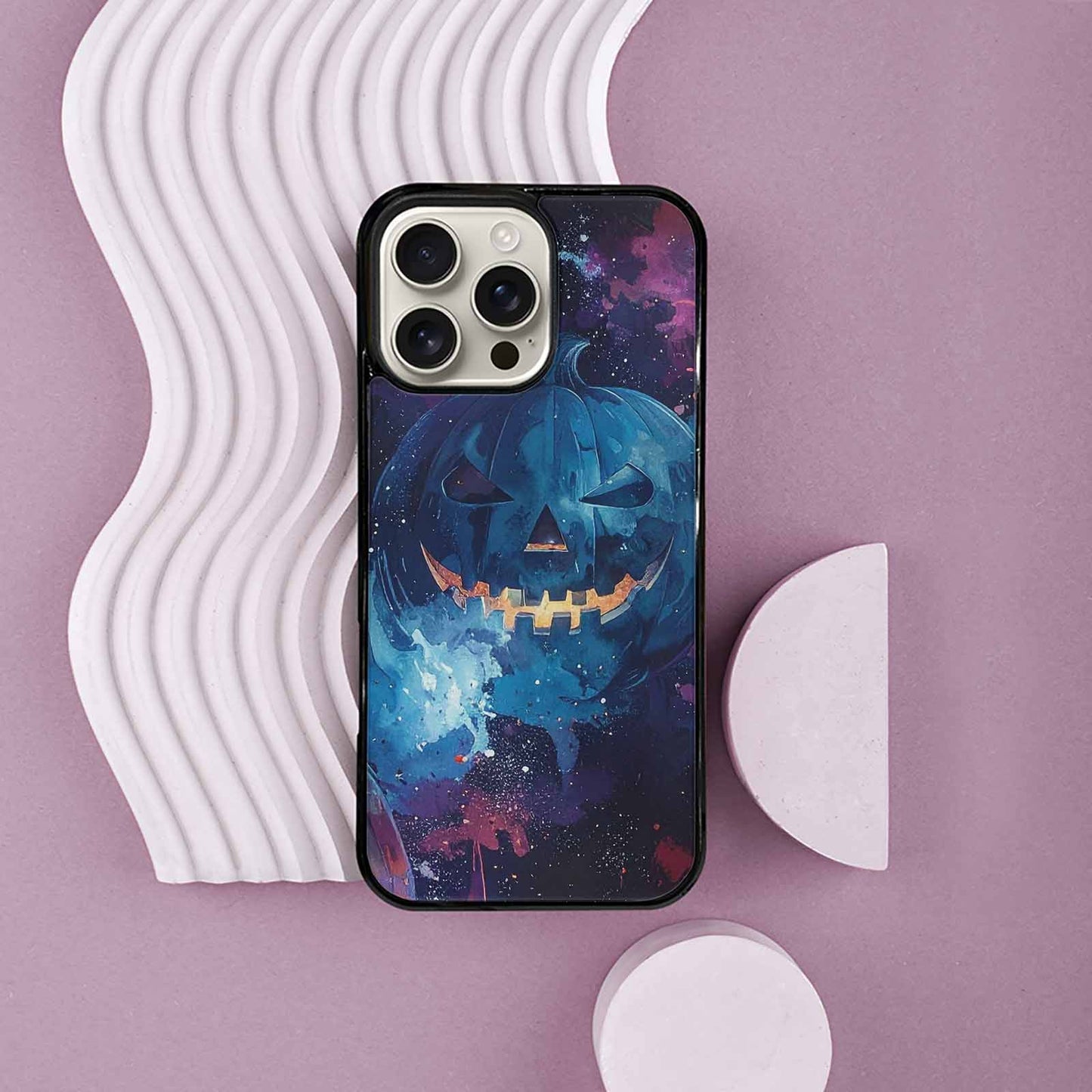 iPhone 16 Pro Max Case — Eamless Repeating Pattern Of Overlapping Pumpkin, Custom Designed Case Cover