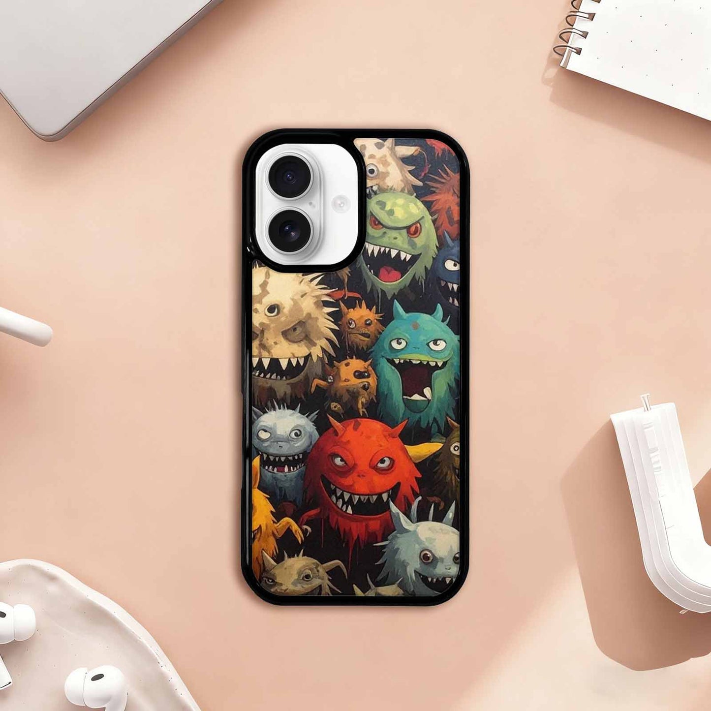 iPhone 17 Case — Monsters Camomonsters Pattern Qch Camo, Custom Printed Phone Case