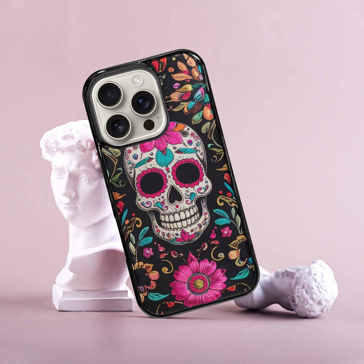 iPhone 16 Pro Case — Colorful Dia De Los Muertos Sugar, Custom Designed Case Cover