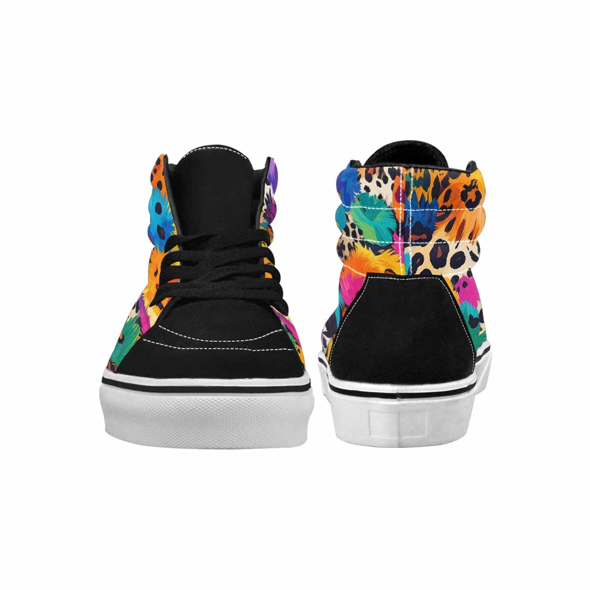 MEN'S Full Color Vibrant Animal High Top Canvas Cottagecore Custom Sneakers