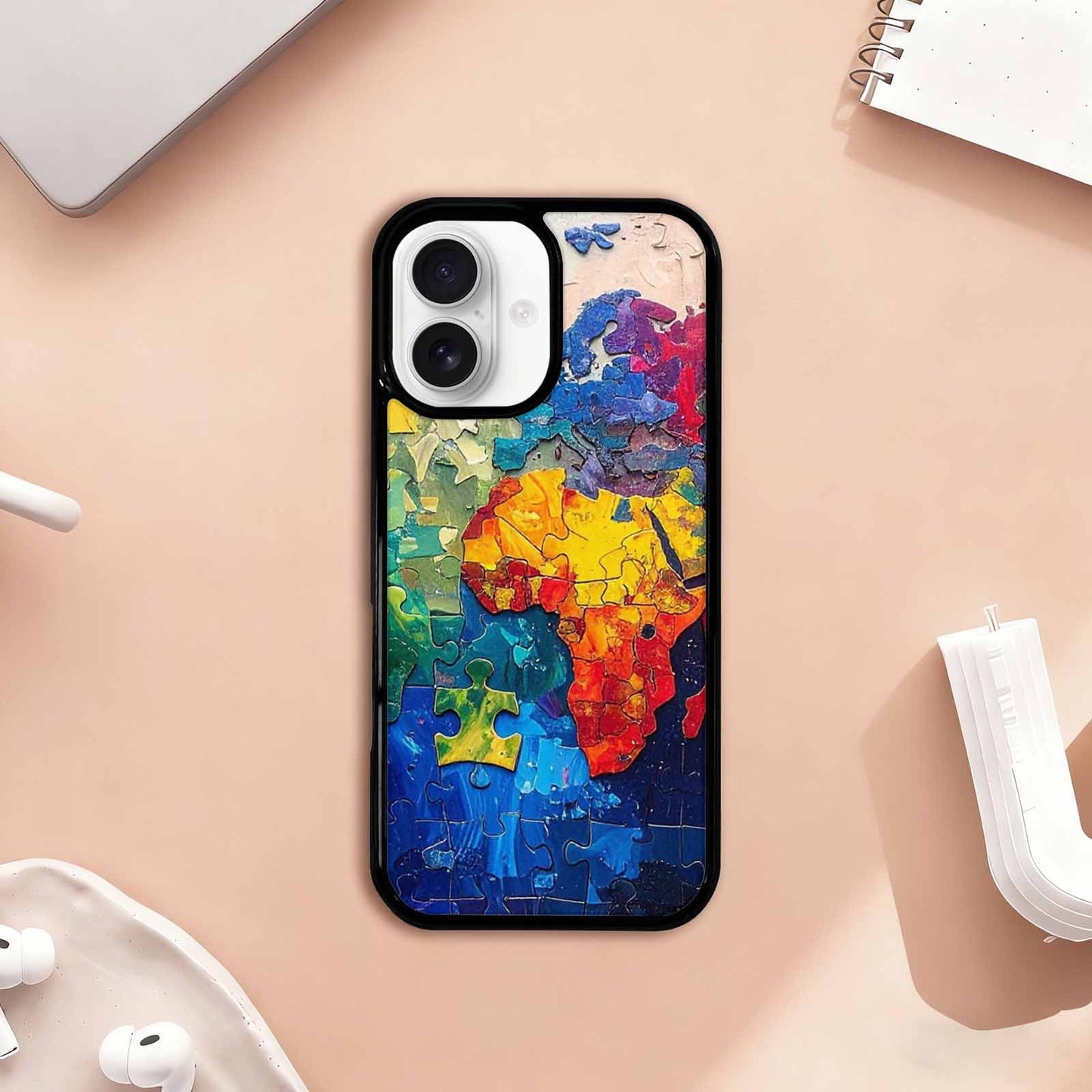 iPhone 17 Case — Autism Puzzle Pieces Puzzle Original Art, Custom Made Phone Cover