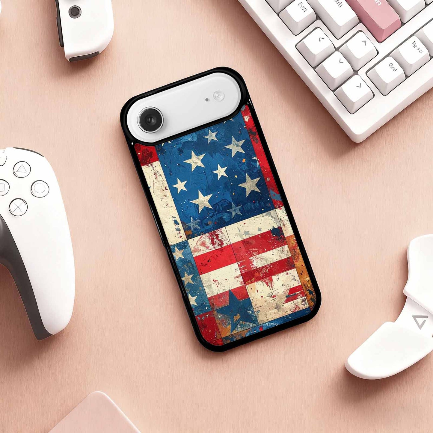 iPhone 17 Air Case — Small American Flag Stars And Galaxy, Custom Print Case Cover