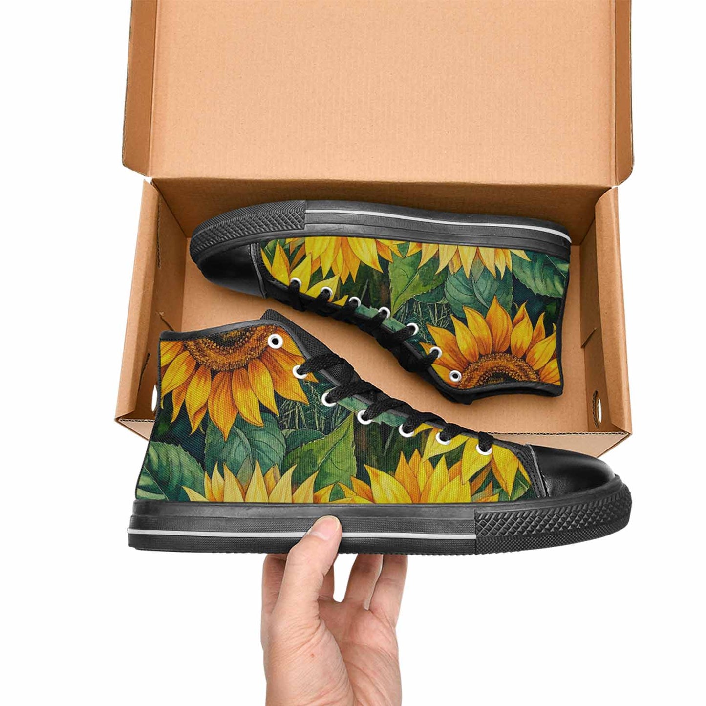 MEN'S Sunflower High Top Canvas Dark Academia Sneakers