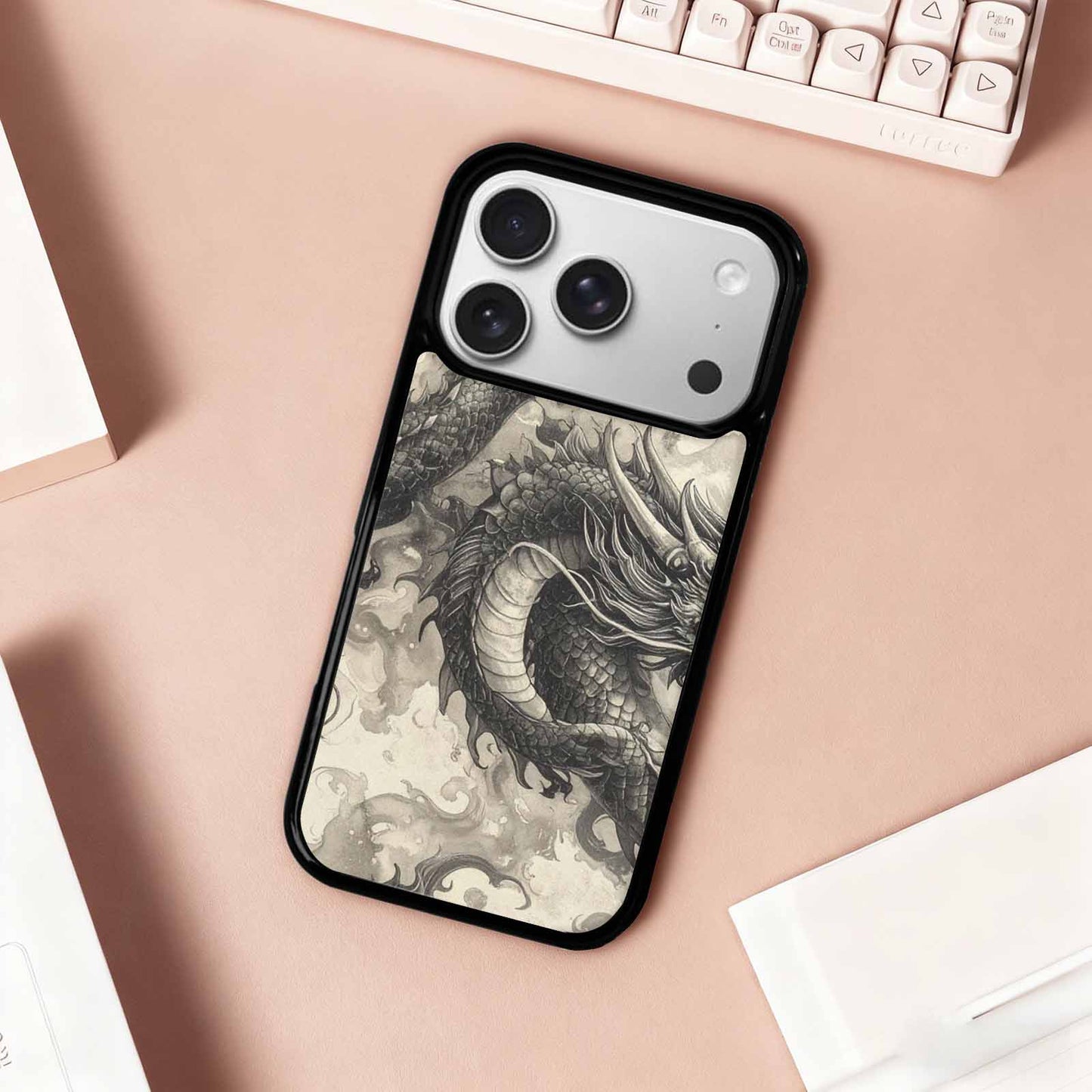 iPhone 17 Pro Case — Retro Dragons Flame Retro Vintage, Custom Print Case Cover