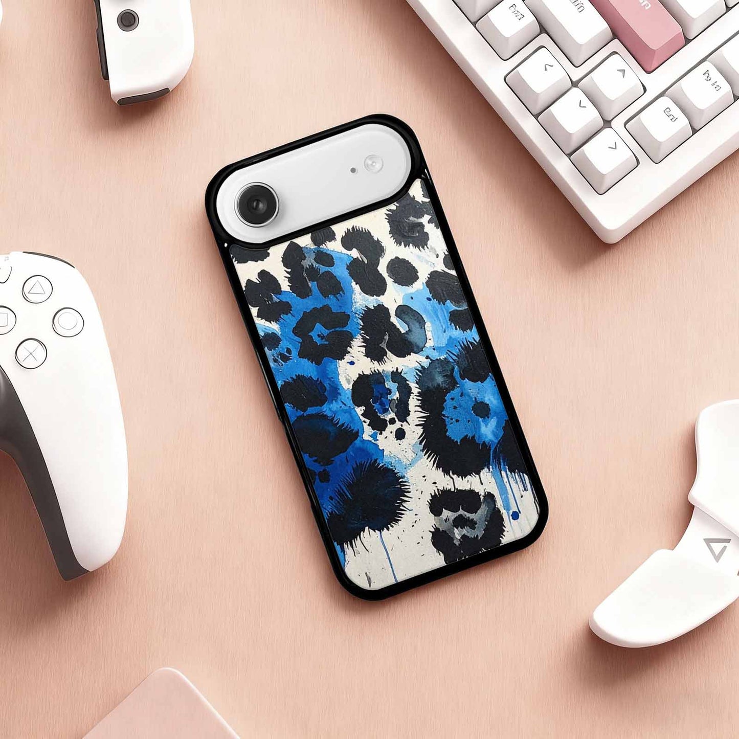 iPhone 17 Air Case — Animal Print Black Blue Ink Animal, Custom Made Phone Cover
