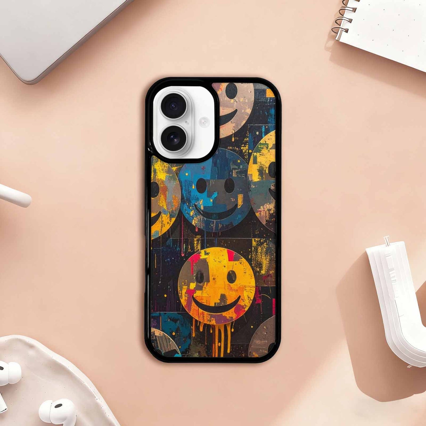iPhone 17 Case — Smiley Faces Camosmiley Faces Camo, Custom Phone Case