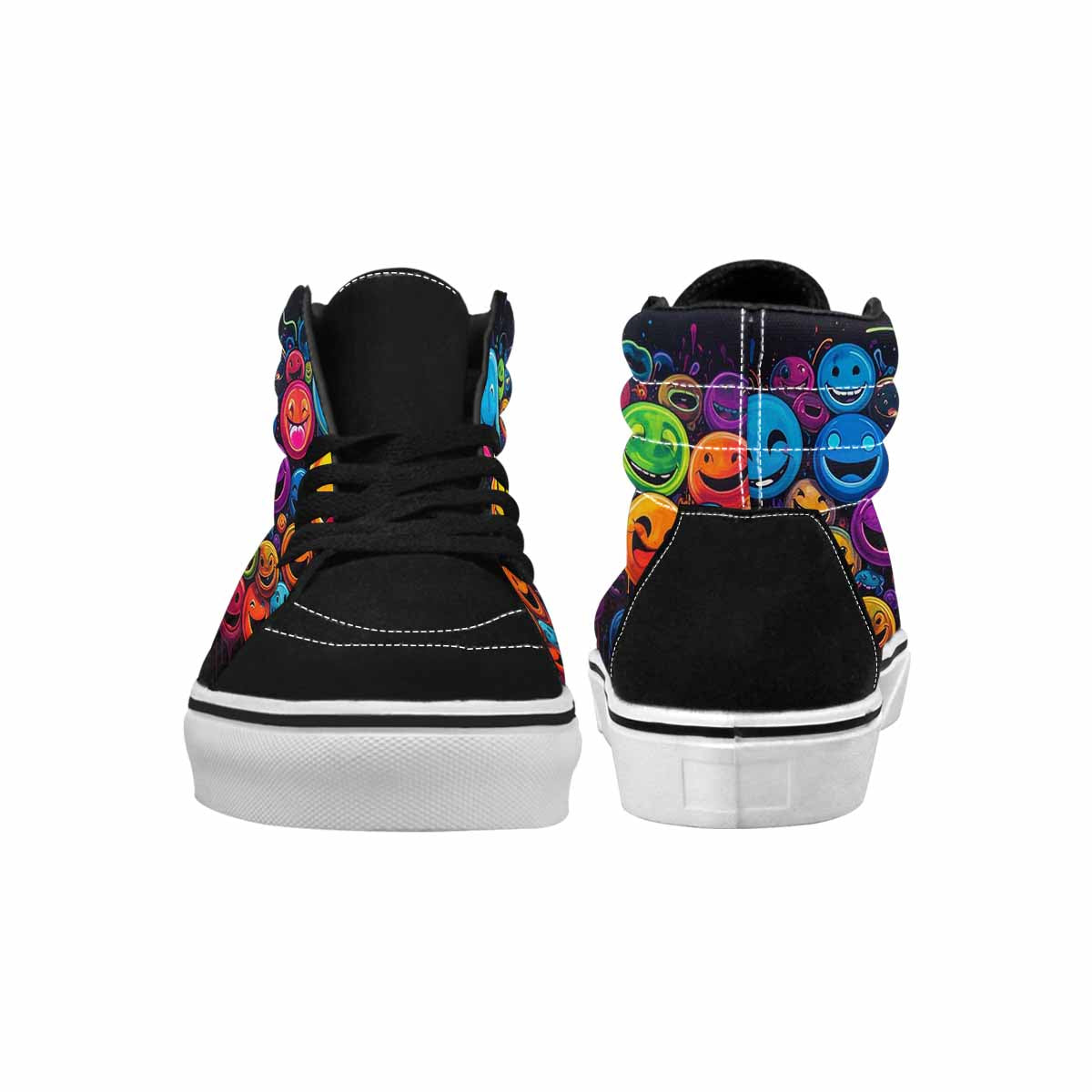 MEN'S Smiley Faces × Glow High Top Canvas Kaleidoscope Sneakers