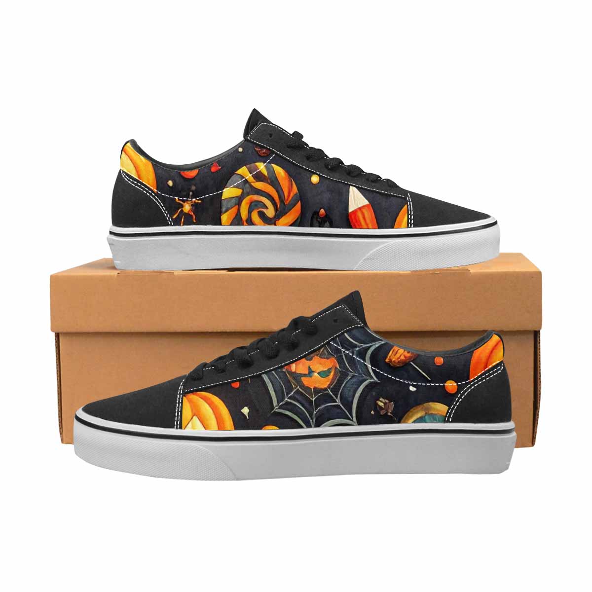 WOMEN'S Halloween Canvas Lace-Up Surreal Sneakers