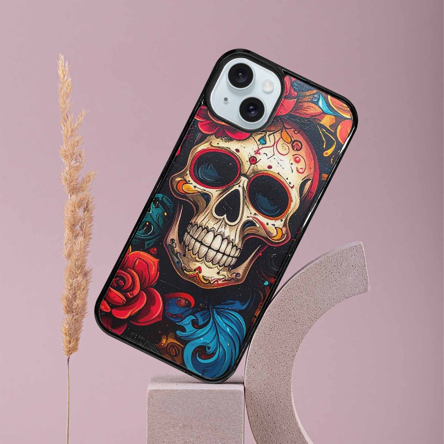 iPhone 15 Plus Case — Graffiti Skull, Original Design Phone Case