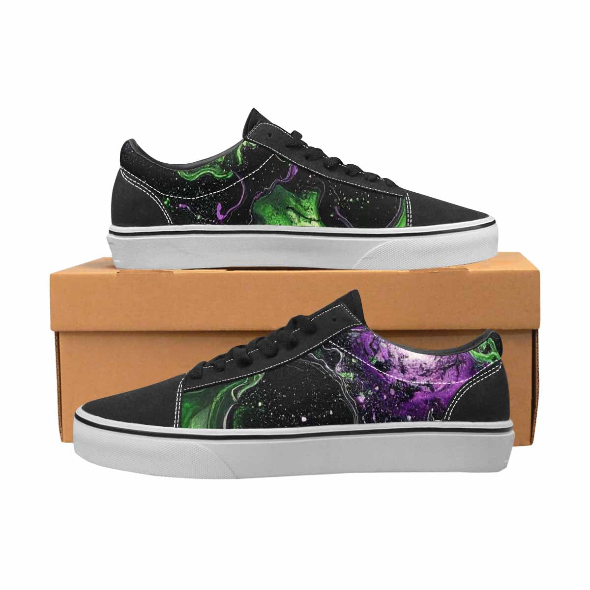 WOMEN'S Galaxy Nebula Lace-Up Canvas Dark Academia Sneakers