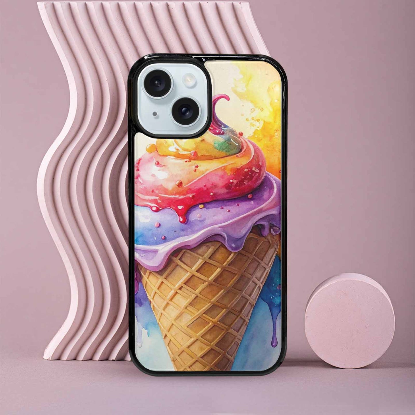iPhone 15 Case — Melting Icecream Collage Custom, Custom Phone Case