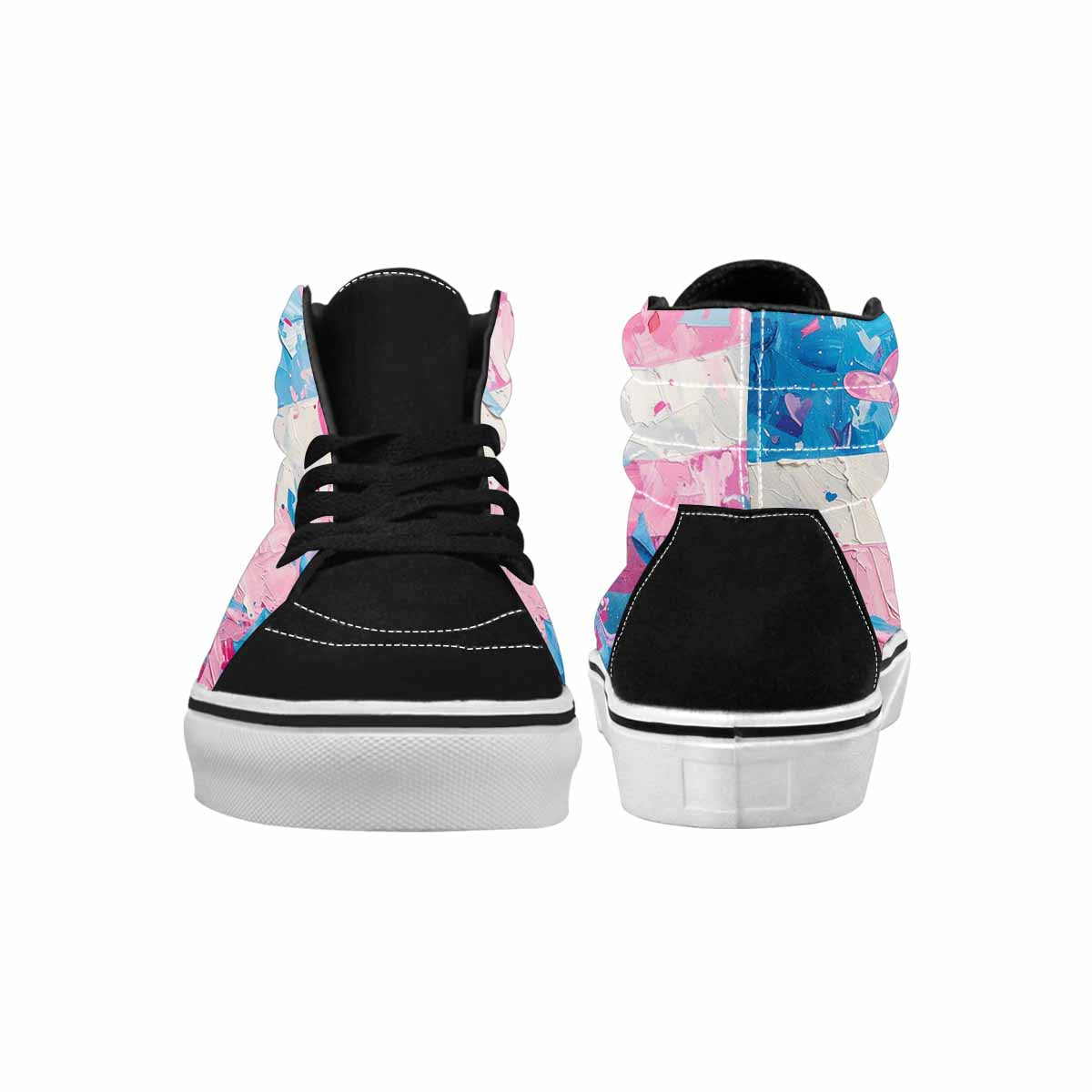 MEN'S Transgender Pride Flag High Top Canvas Aesthetic Custom Shoes