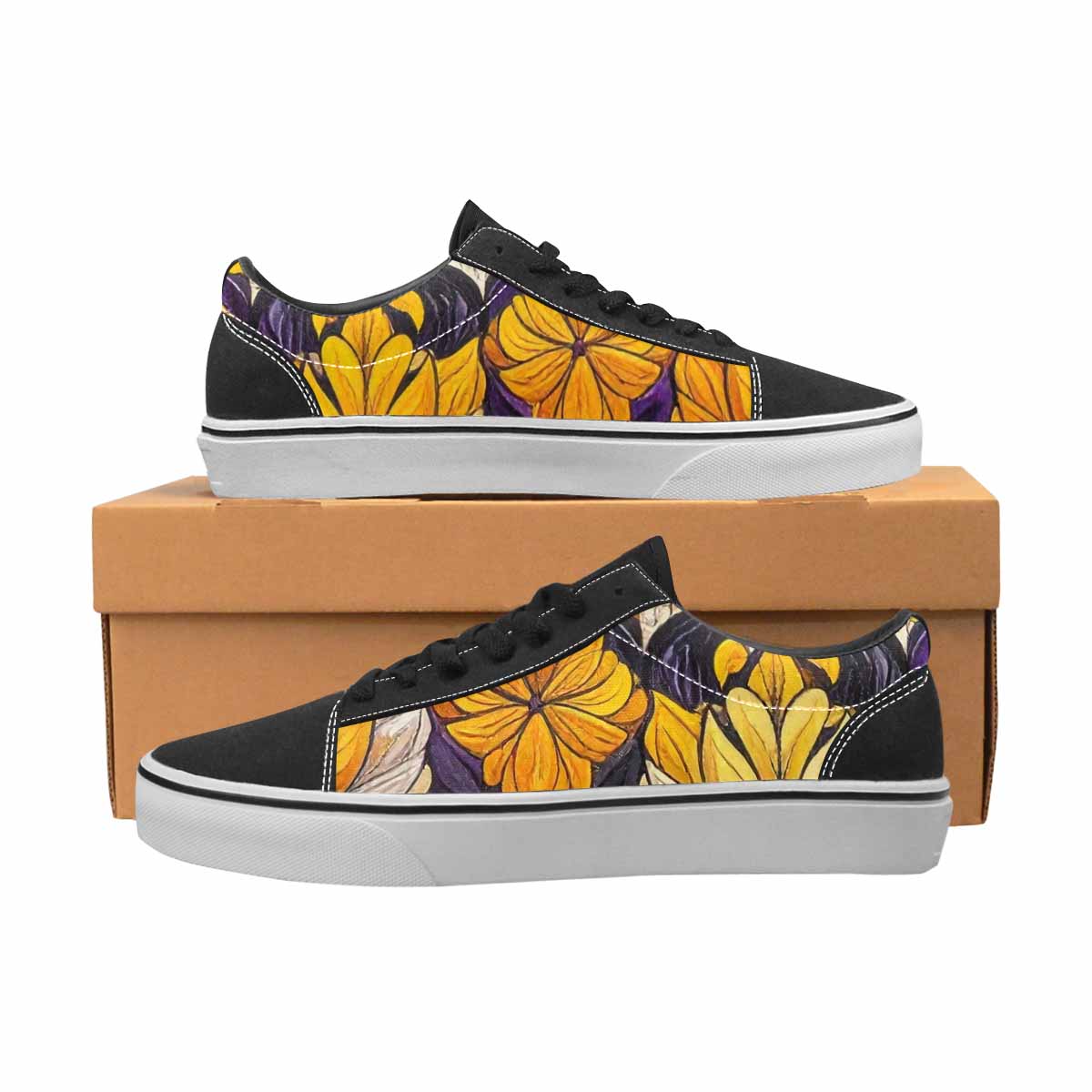 MEN'S Nonbinary Flag Color Canvas Lace-Up Dark Academia Custom Shoes