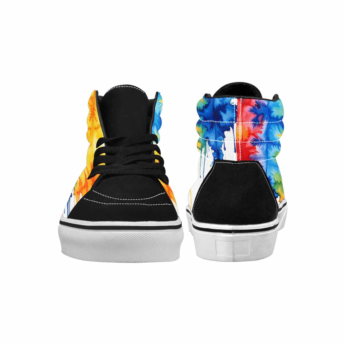 WOMEN'S Tie Dye Drip High Top Canvas Cottagecore Sneakers