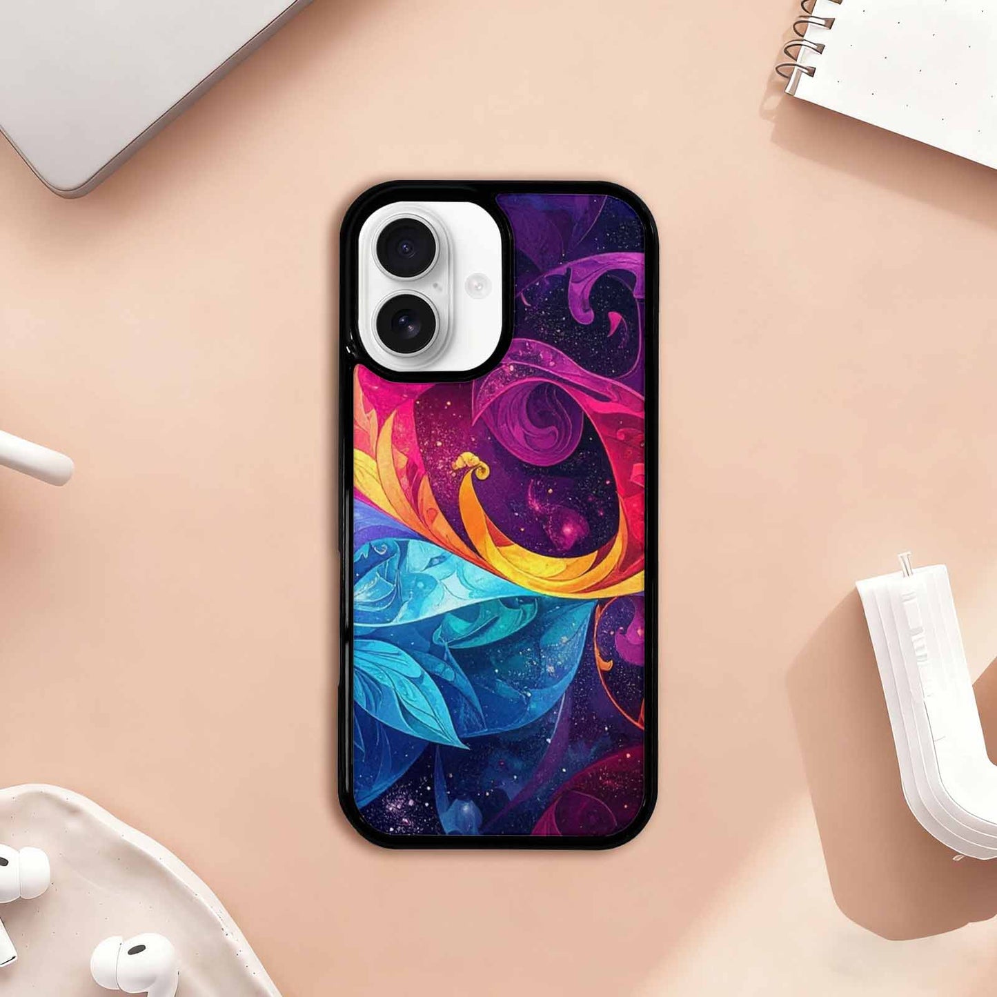 iPhone 17 Case — Rose Galaxy Art Seamless Galaxy Space, Custom Phone Case