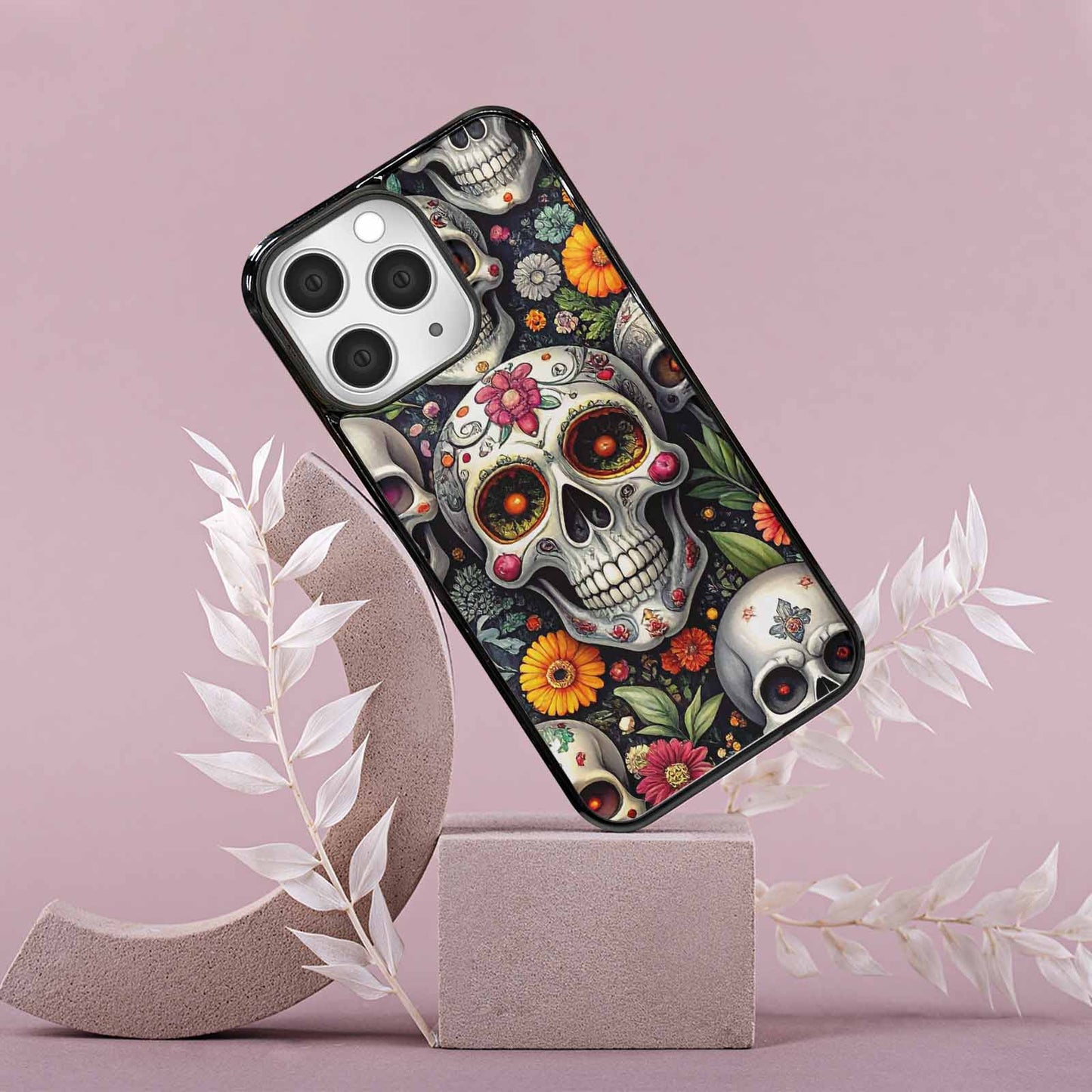 iPhone 15 Pro Max Case — Greyscale Black And White Dark Black, Custom Phone Case