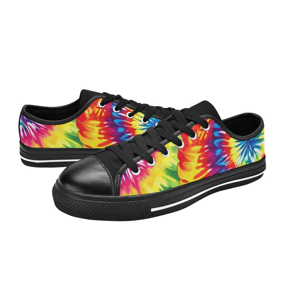 WOMEN'S Tie Dye Love Canvas Wallpaper Art Sneakers