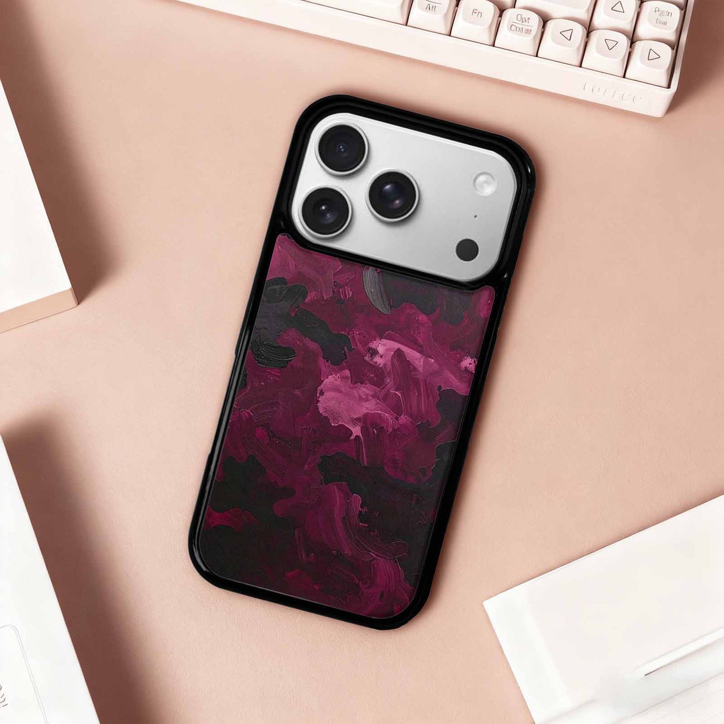 iPhone 17 Pro Case — Seamless Repeating Pattern Of Overlapping Camo, Custom Print Case Cover