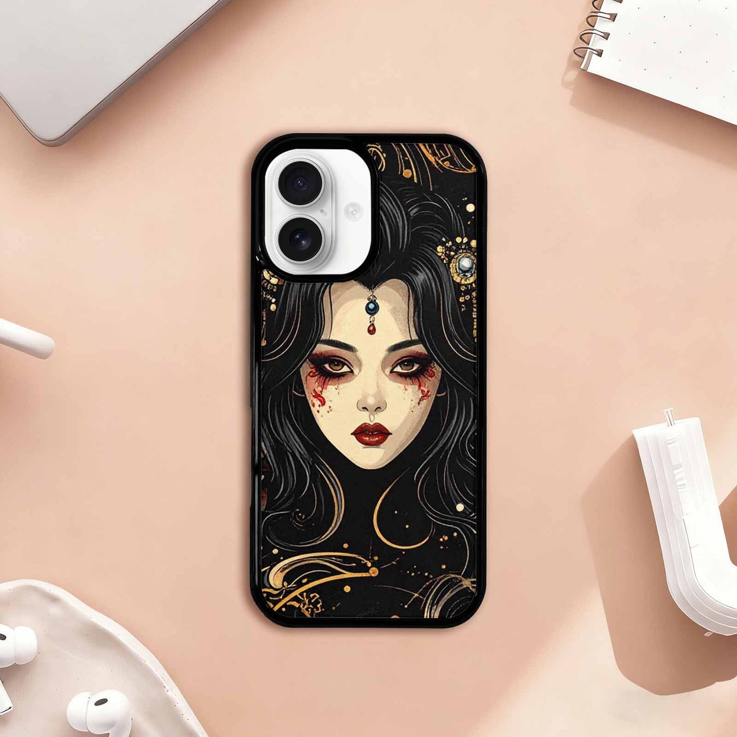 iPhone 17 Case — Skull Dark Art Gothic Print Gothic, Custom Designed Case Cover