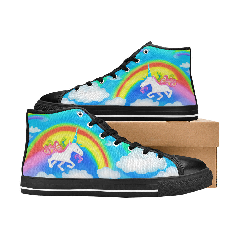 MEN'S Abstract Unicorn Art Men’S High Top Canvas Dark Academia Shoes
