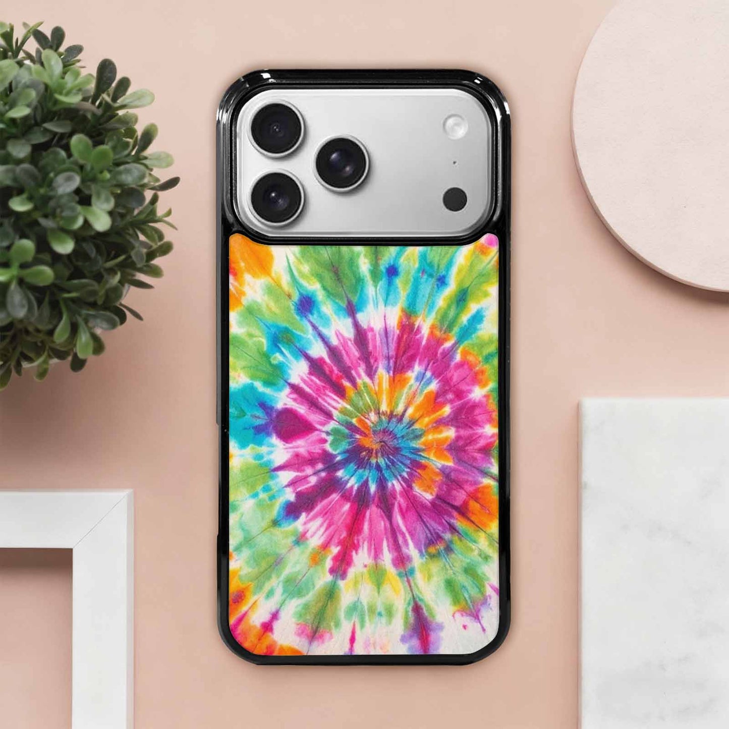 iPhone 17 Pro Max Case — Tie Dye Rainbow Twist Custom Tie, Custom Designed Case Cover