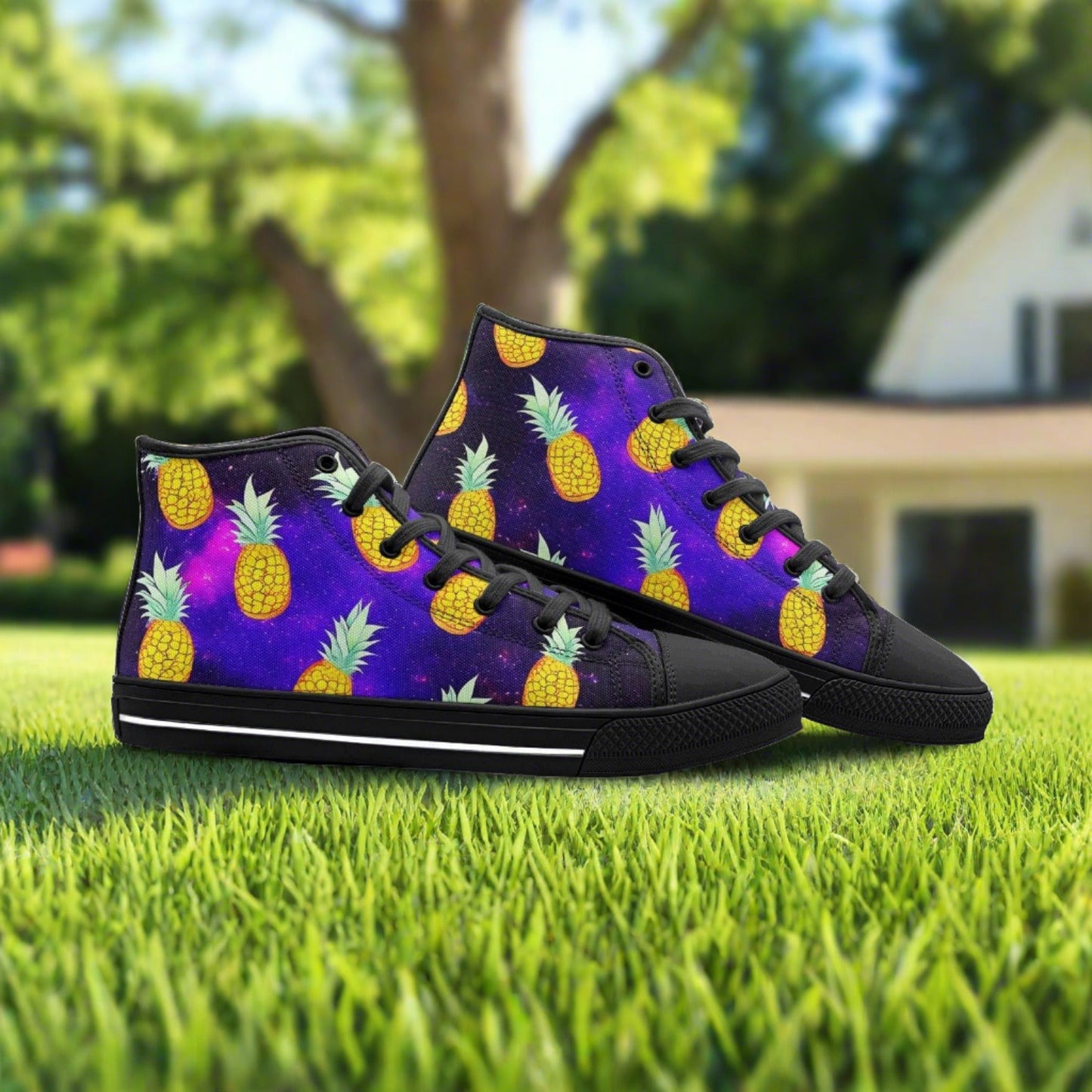 Butterfly Rainbow Navy Indigo Vivid Bold Art - Freaky Shoes | Custom Art Sneakers