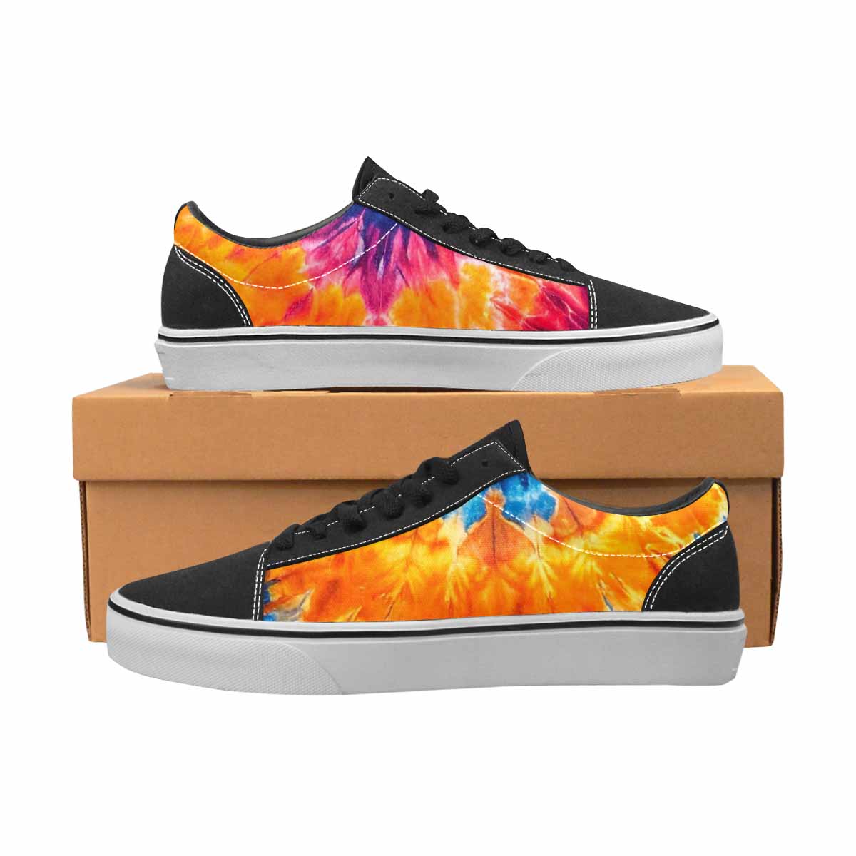 WOMEN'S Tie Dye Mixed Style Canvas Lace-Up Cottagecore Custom Sneakers