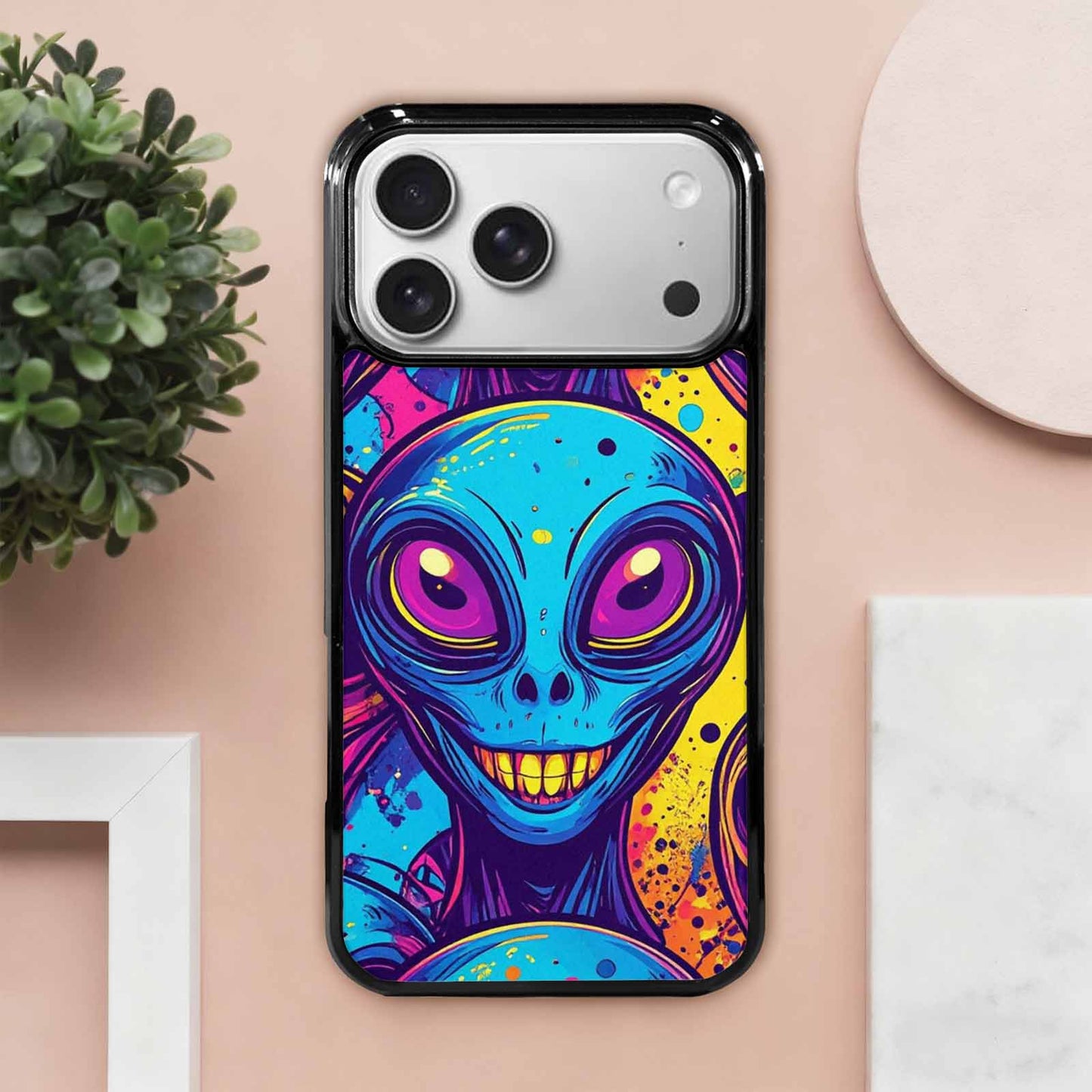 iPhone 17 Pro Max Case — Alien Ufo Cartoon Art Alien Scifi, Customized Protective Case