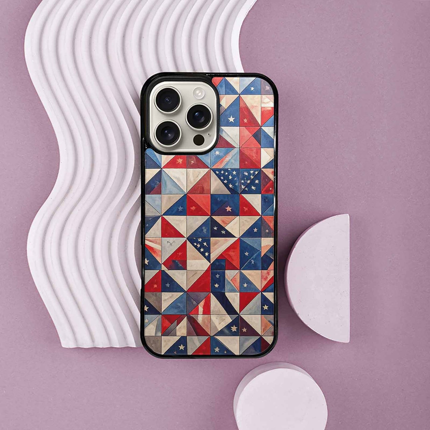 iPhone 16 Pro Max Case — Small American Flag Stars And Stripes, Unique Phone Case Design