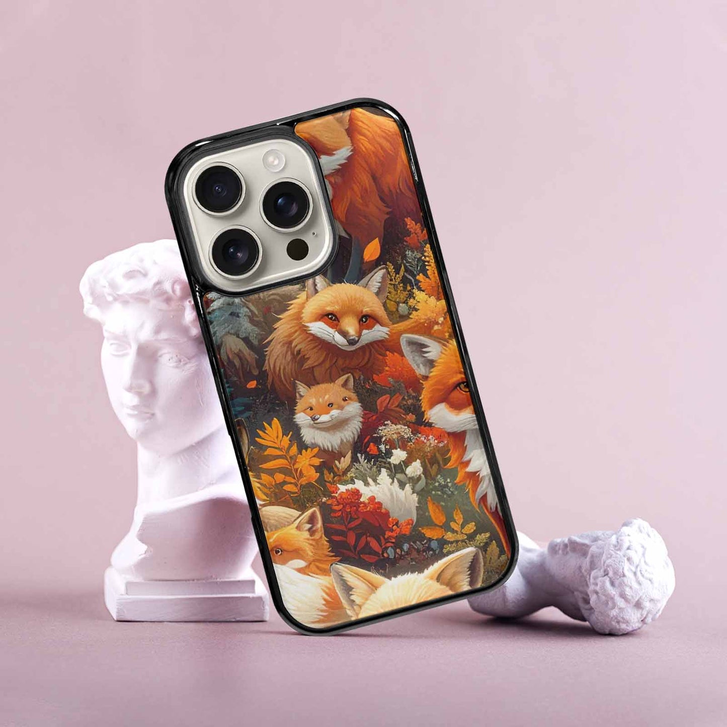 iPhone 16 Pro Case — Fox Forest Fox Forest Pattern Hundreds, Custom Print Case Cover