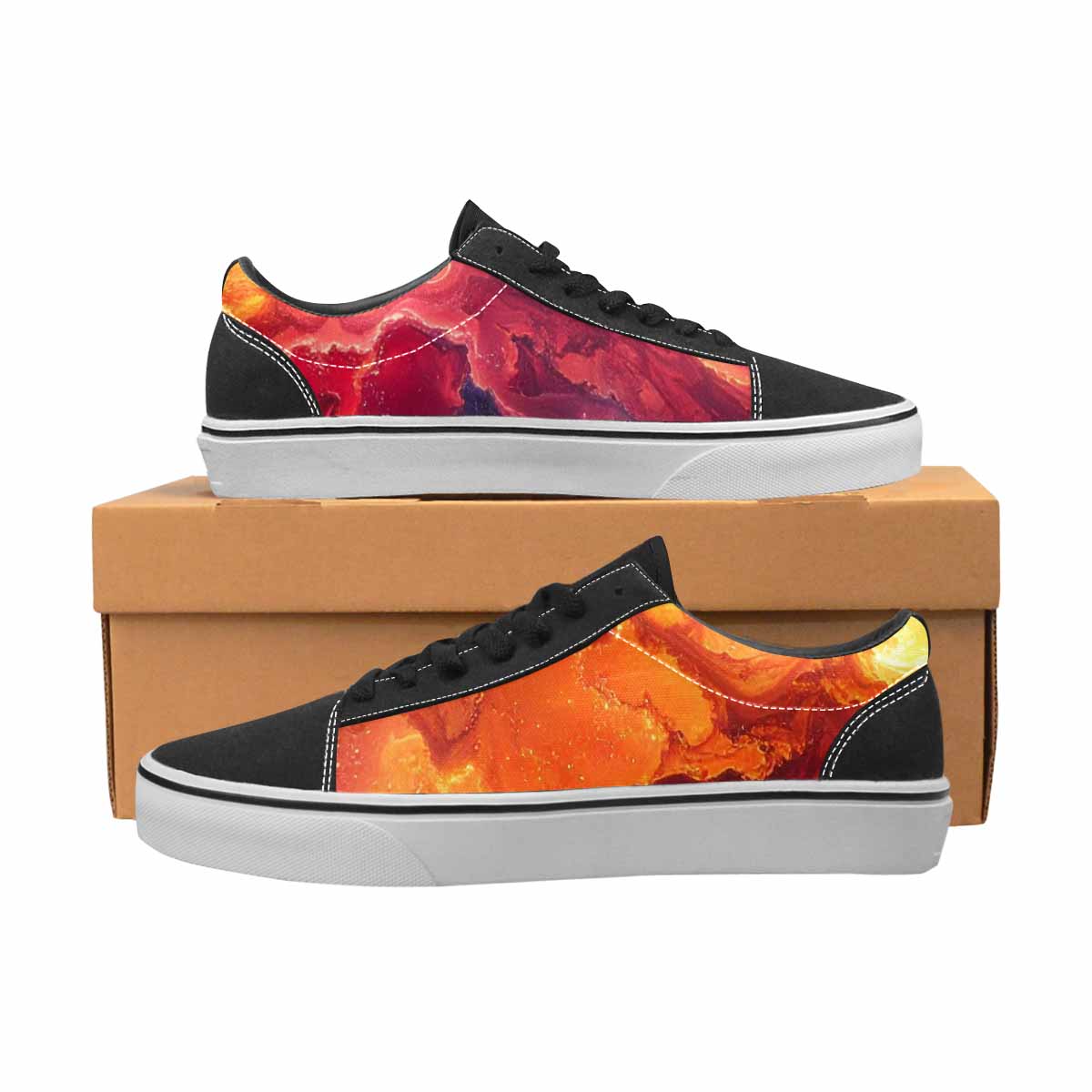 MEN'S Galaxy Art - Canvas Lace-Up Grunge Custom Sneakers
