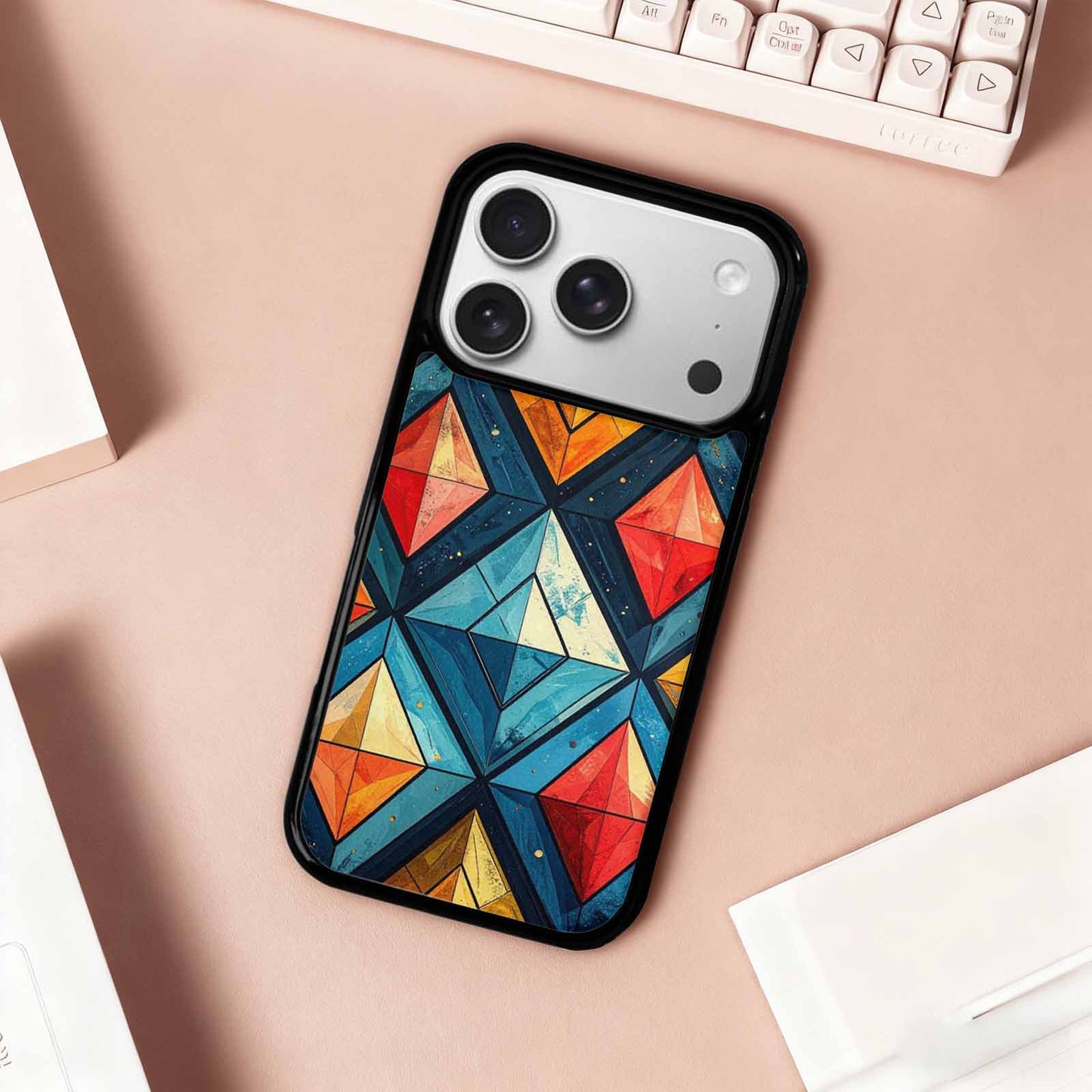 iPhone 17 Pro Case — Vintage Summer Diamond Retro Vintage, Custom Printed Phone Case