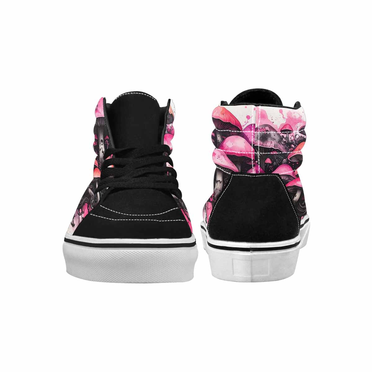 MEN'S Rainbow Drip Mushrooms High Top Canvas Neon Fantasy Shoes