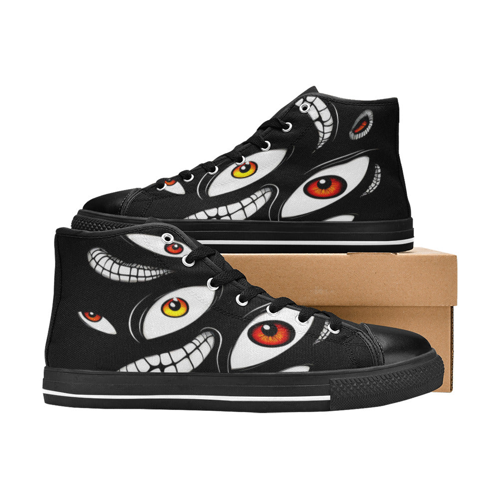 MEN'S Teeth Eyes Men’S High Top Canvas Vivid Custom Shoes