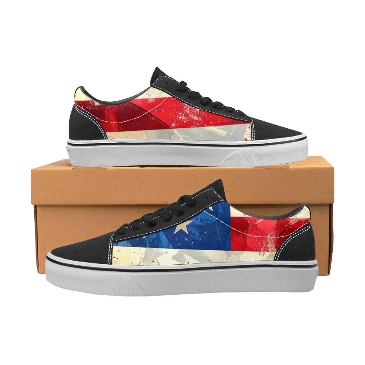 MEN'S American Flag Stars Canvas Lace-Up Y2K Sneakers