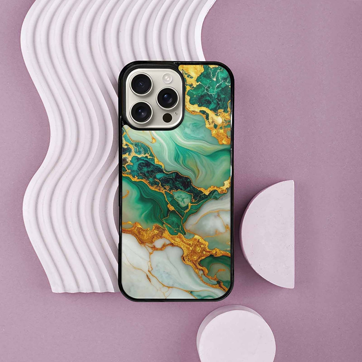 iPhone 16 Pro Max Case — Marble Gold, Custom Print Case Cover