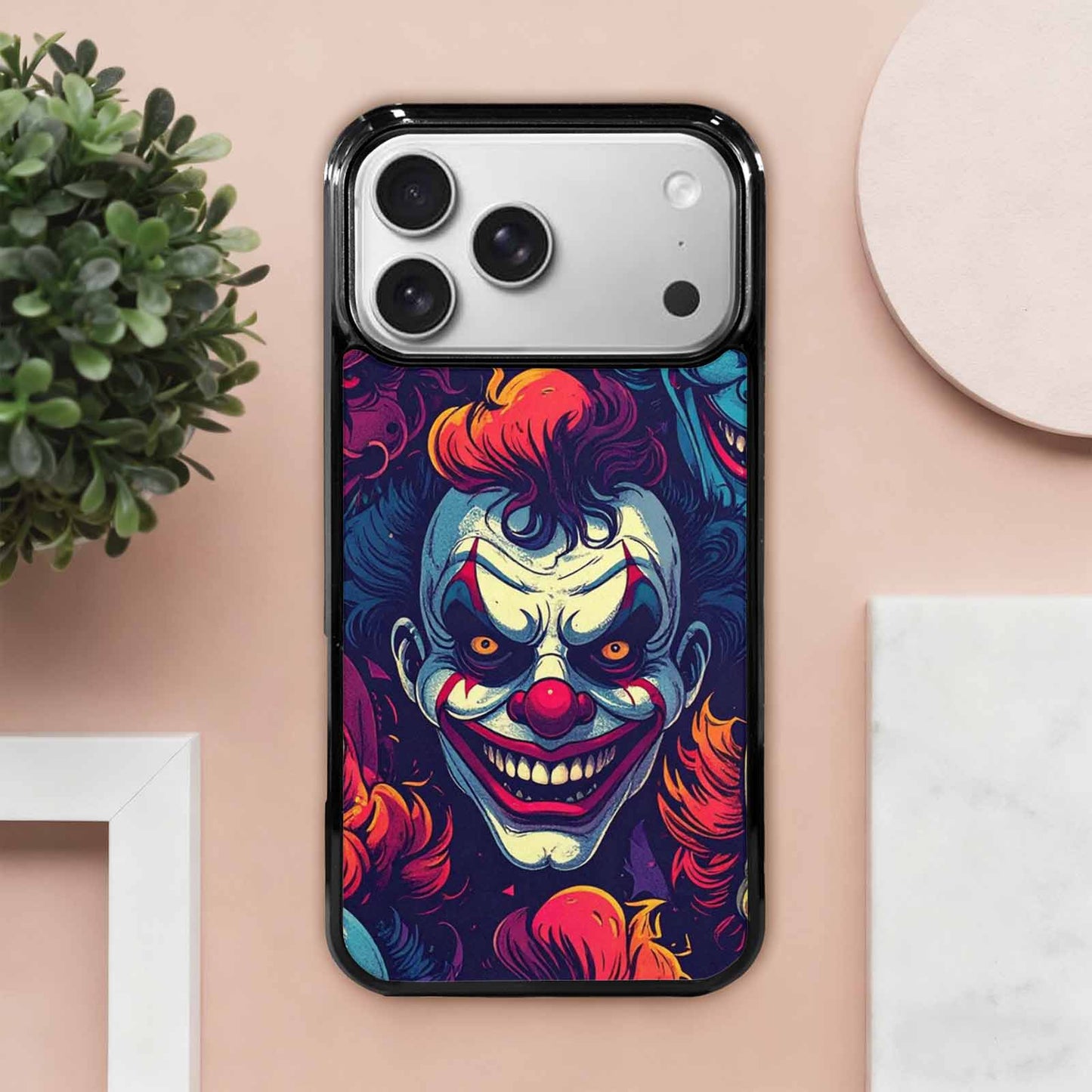iPhone 17 Pro Max Case — Evil Clowns Heads Faces Cartoon Cute, Custom Printed Phone Case
