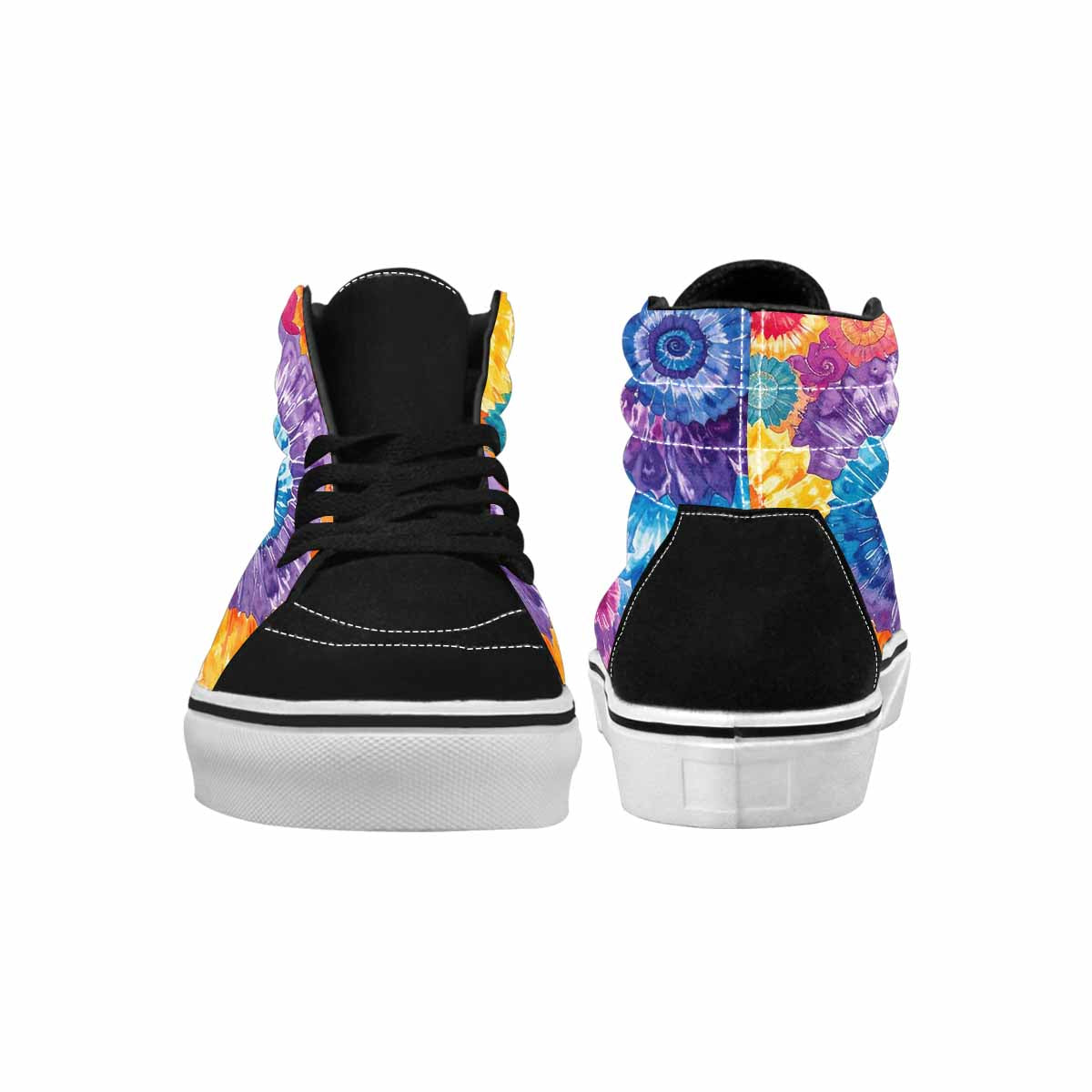 WOMEN'S Tie Dye Swirl High Top Canvas Cottagecore Custom Shoes