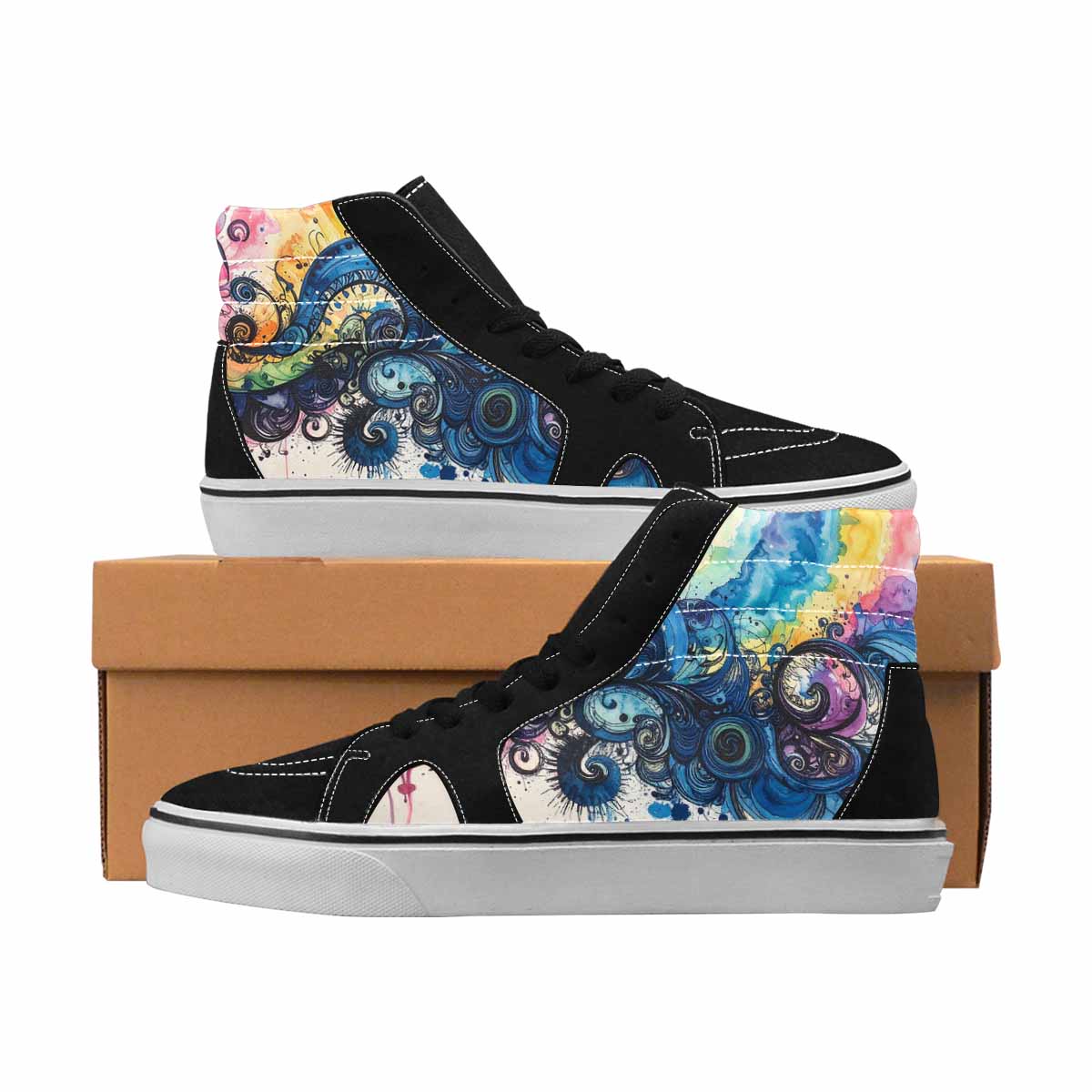 MEN'S Tie Dye Blue Ink Swirl 13 Ferion