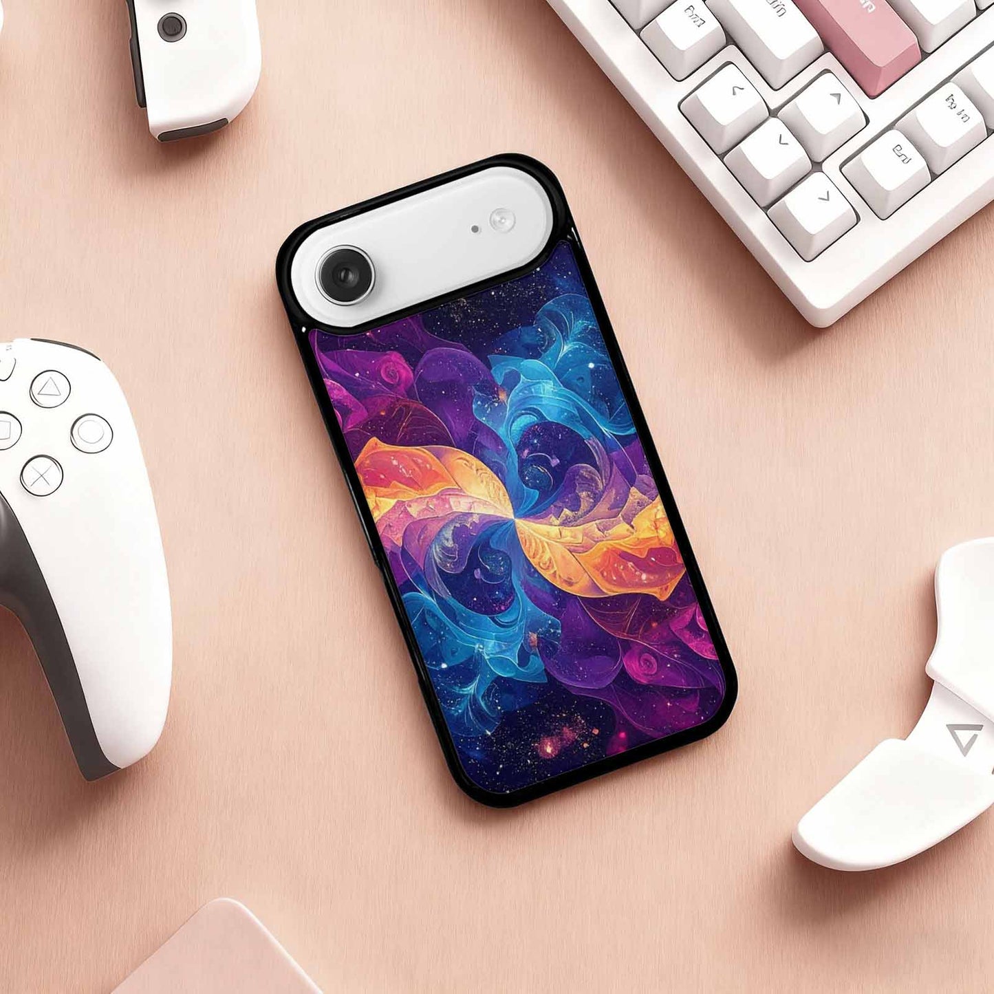 iPhone 17 Air Case — Rose Galaxy Art Seamless Pattern Galaxy, Custom Art Phone Cover