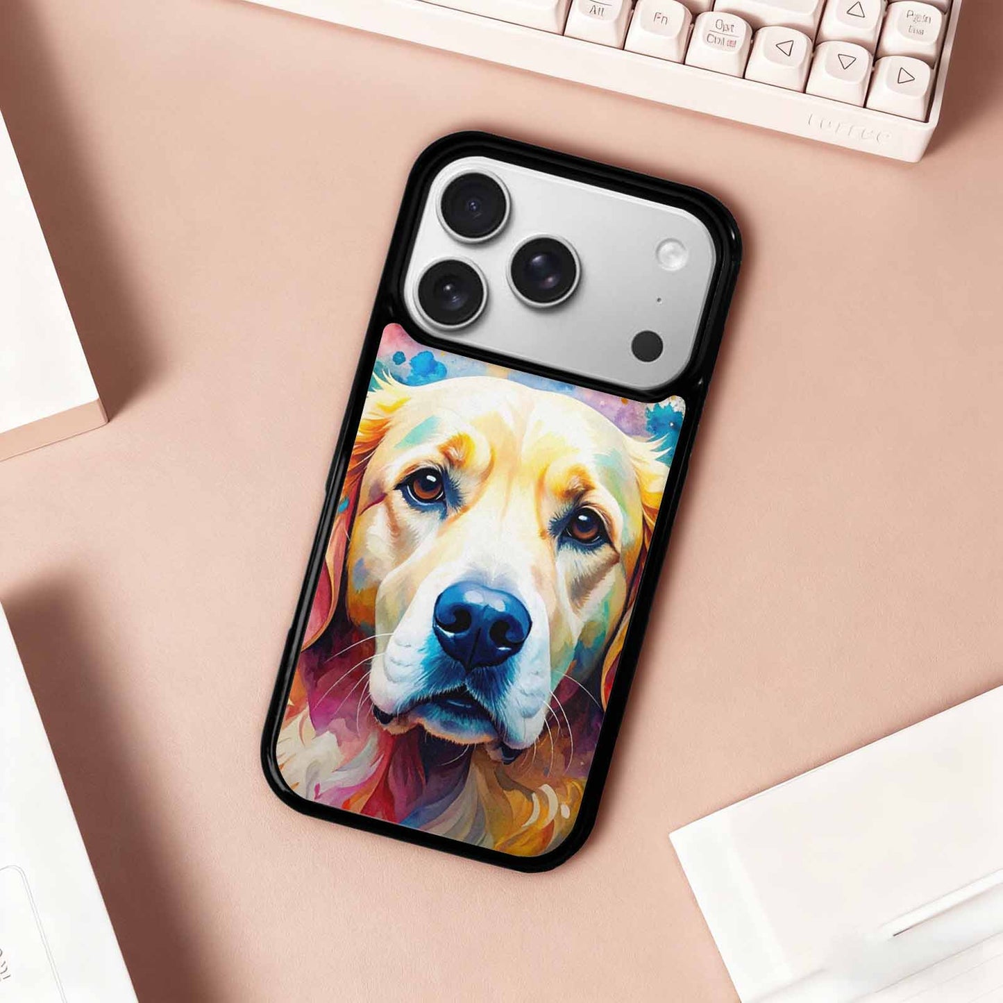 iPhone 17 Pro Case — Golden Retriever Watercolor Art Pattern Watercolor, Custom Printed Phone Case