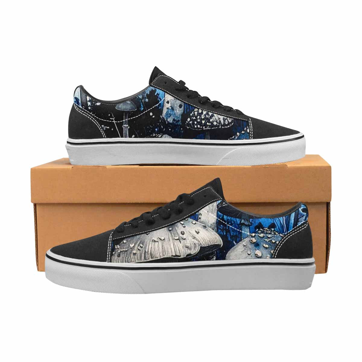 WOMEN'S Mushrooms (general) Lace-Up Canvas Aesthetic Shoes