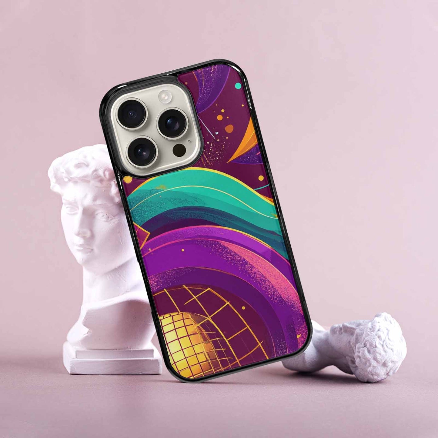 iPhone 16 Pro Case — 1970s Disco Art Pattern, Custom Art Phone Cover
