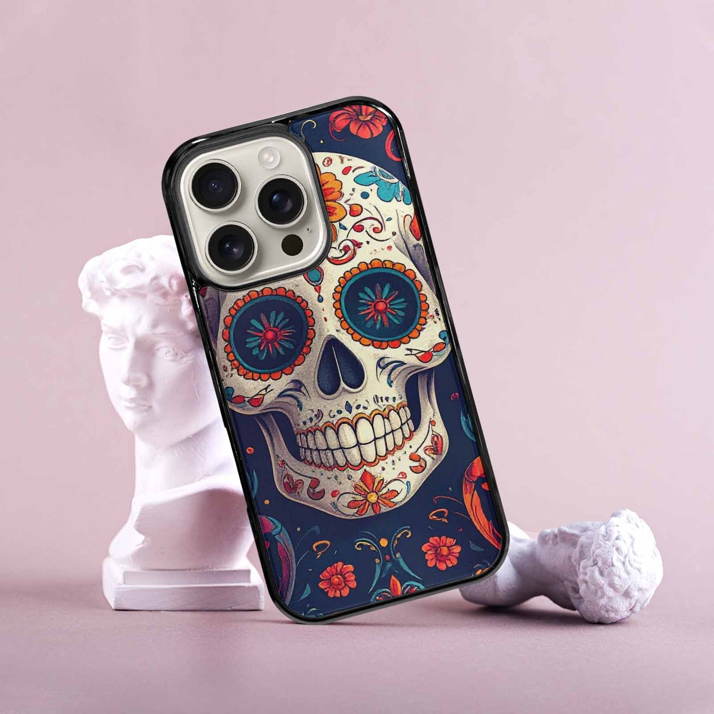 iPhone 16 Pro Case — Day Dead Sugar Skull Art 100s, Customized Protective Case
