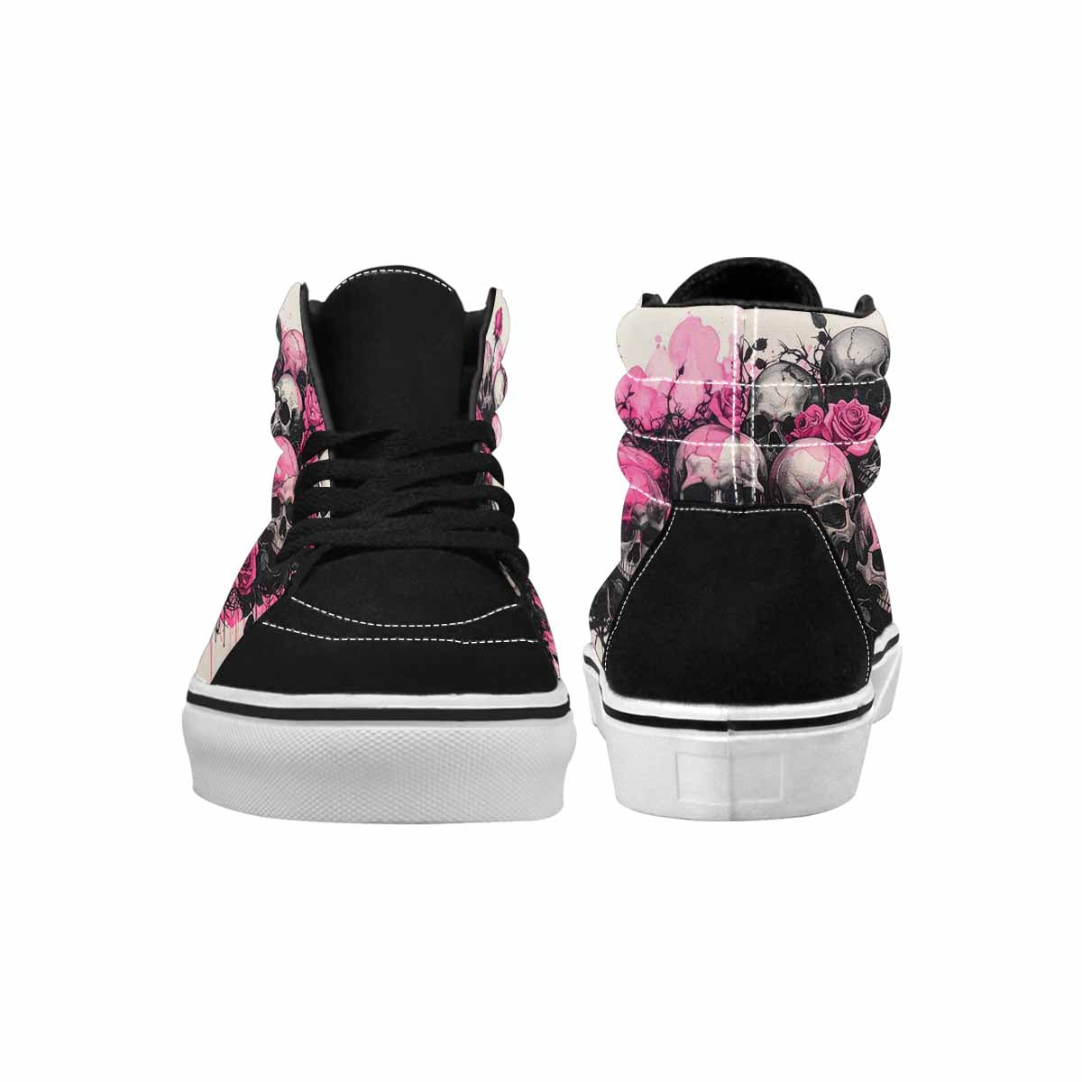 MEN'S Skull Roses High Top Canvas Dreamlike Custom Shoes