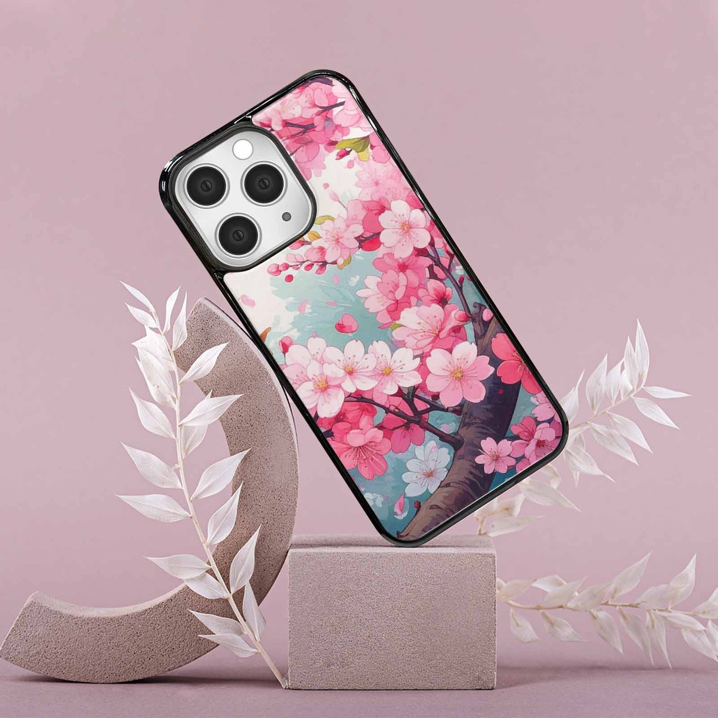 iPhone 15 Pro Max Case — Cherry Blossom Branch Cherry Blossom Branches, Custom Designed Case Cover