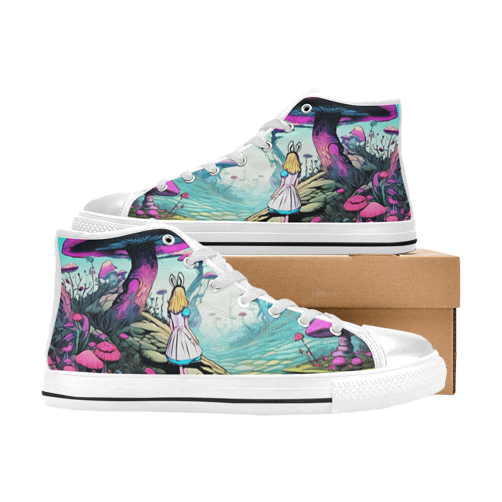 WOMEN'S Fantasy Art 2 High Top Canvas Wallpaper Art Sneakers