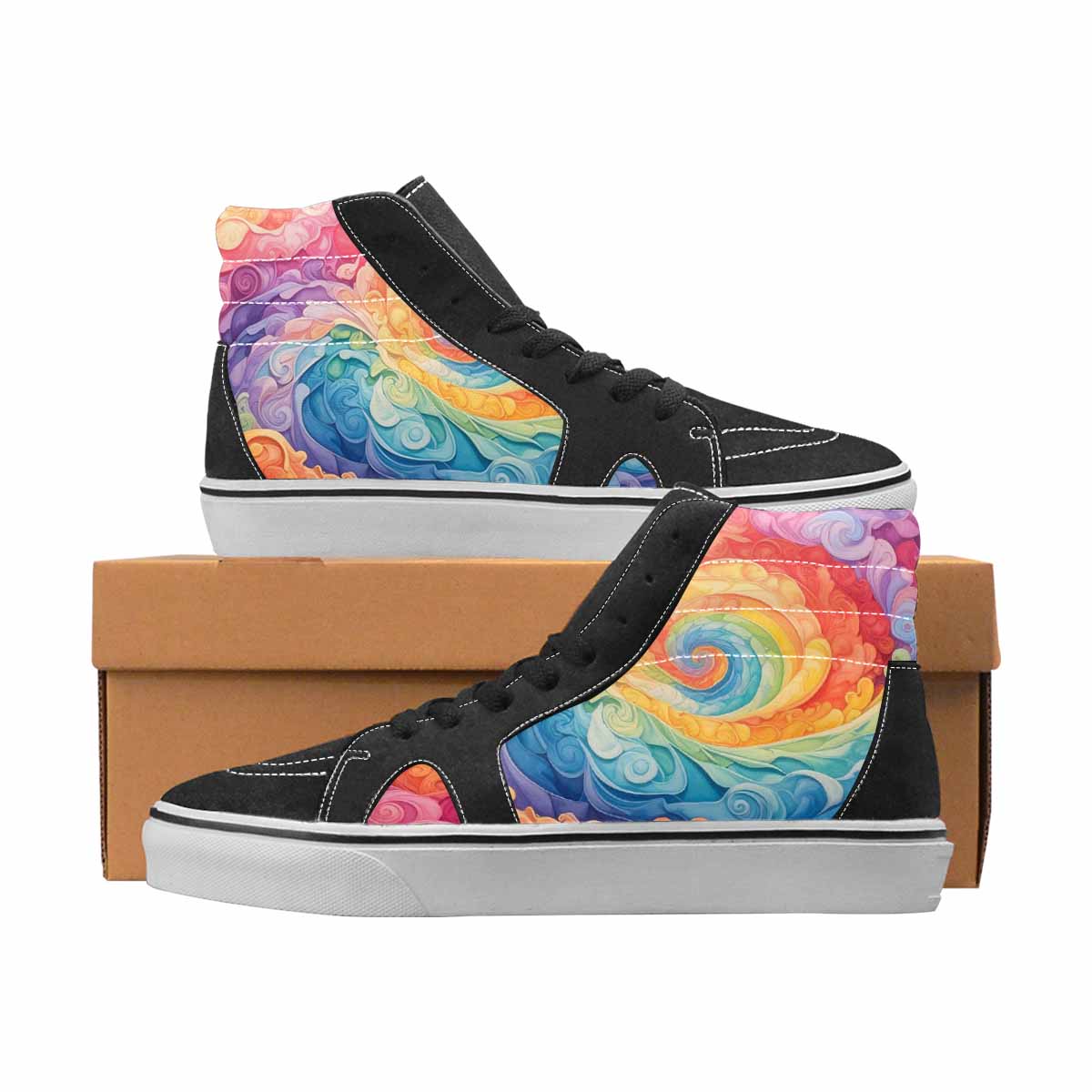 Tie Dye Swirls Streetwear Shoes | Women's | Freaky Shoes®