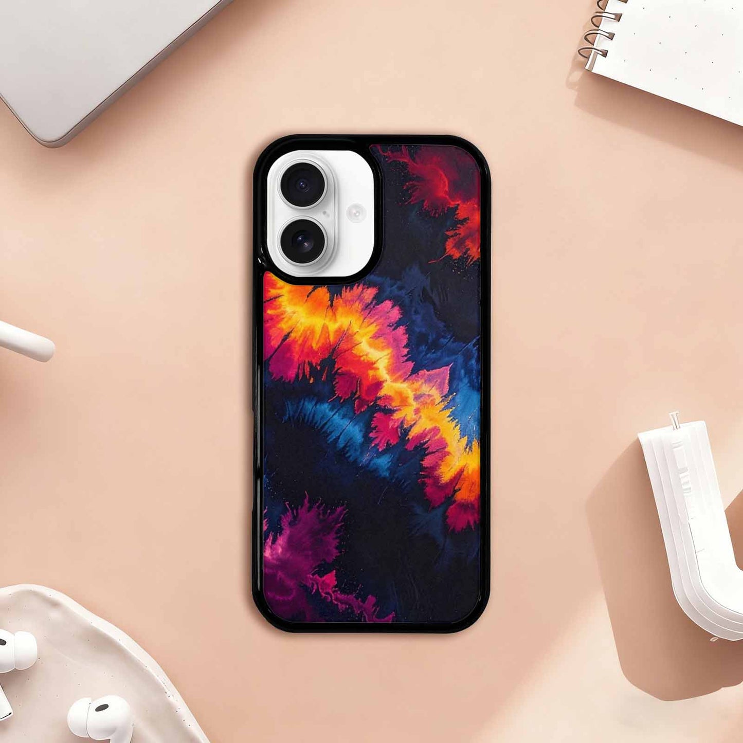 iPhone 17 Case — Tie Dye Dark Art Tie Dye, Unique Phone Case Design